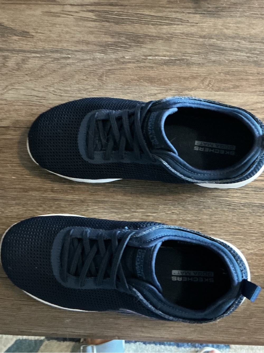Skechers Dark Navy Go Walk Knit Lace-Up Sneakers Size 7.5
